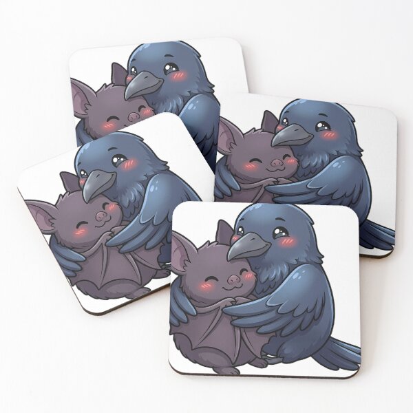 Item preview, Cute Baby Raven Hugging Halloween Bat designed and sold by pumsquare.