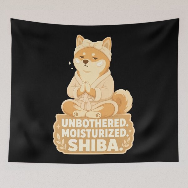 Item preview, Japanese Culture Unbothered Moisturized Shiba Inu Zen Dog designed and sold by Uglyandcute.