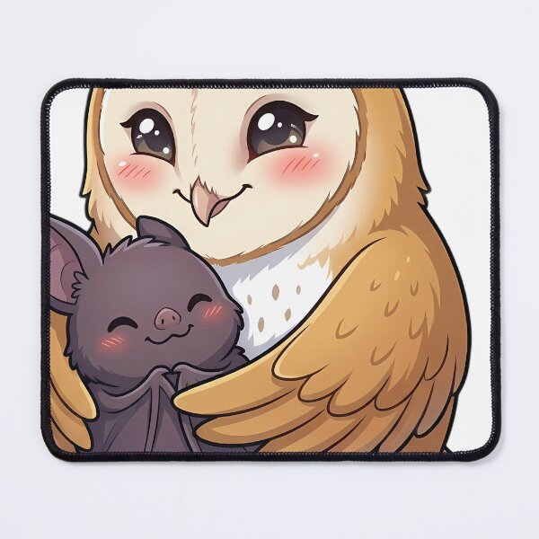 Item preview, Cute Barn Owl Hugging Halloween Bat designed and sold by pumsquare.
