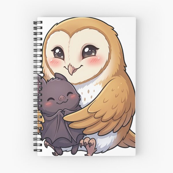 Item preview, Cute Barn Owl Hugging Halloween Bat designed and sold by pumsquare.