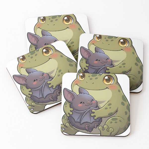 Item preview, Cute Chubby Toad Hugging Halloween Bat designed and sold by pumsquare.
