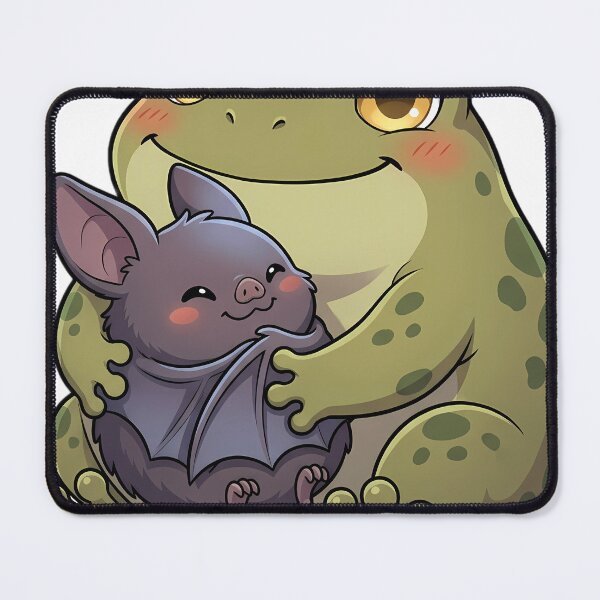 Item preview, Cute Chubby Toad Hugging Halloween Bat designed and sold by pumsquare.