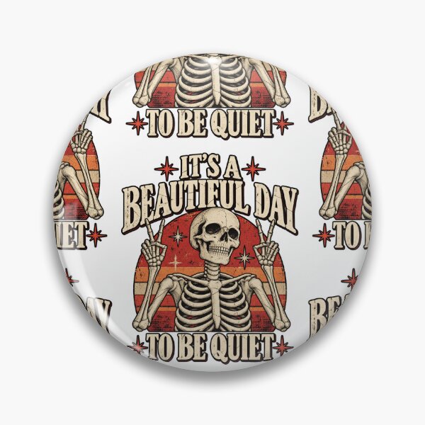 Item preview, It's A Beautiful Day To Be Quiet Skeleton Peace Sign Sarcastic Vintage Art designed and sold by Morbiusshop.