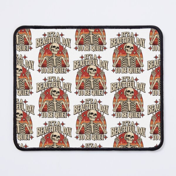 Item preview, It's A Beautiful Day To Be Quiet Skeleton Peace Sign Sarcastic Vintage Art designed and sold by Morbiusshop.