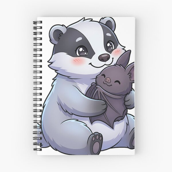 Item preview, Cute Badger Hugging Halloween Bat designed and sold by pumsquare.