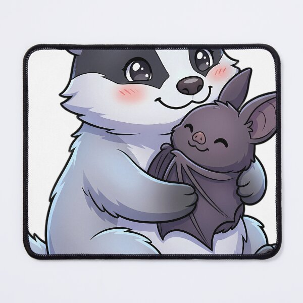 Item preview, Cute Badger Hugging Halloween Bat designed and sold by pumsquare.