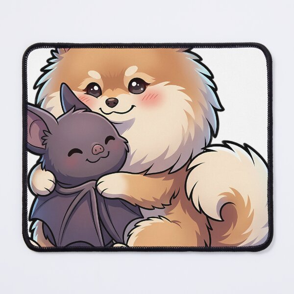 Item preview, Cute Pomeranian Puppy Hugging Halloween Bat designed and sold by pumsquare.