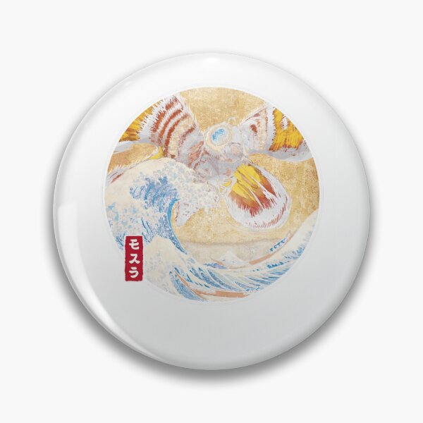 Item preview, The Great Wave Giant Moth Japanese Ukiyo-e Vintage Woodblock Kaiju Art designed and sold by Machomanshop.