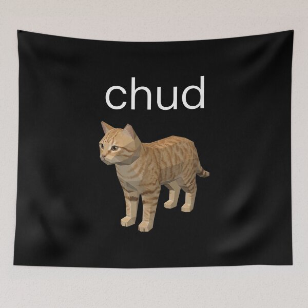 Item preview, Chud Tabby Cat Funny Low Poly 3D Gaming Meme designed and sold by DunciOcukino.