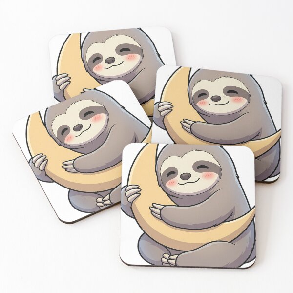 Item preview, Cute Sloth Hugging Crescent Moon designed and sold by pumsquare.