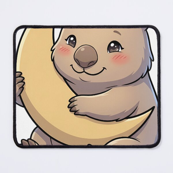 Item preview, Cute Wombat Hugging Crescent Moon designed and sold by pumsquare.