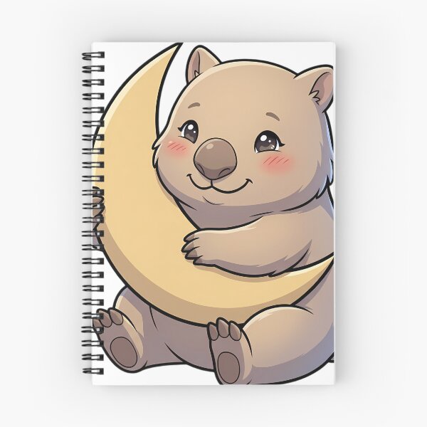 Item preview, Cute Wombat Hugging Crescent Moon designed and sold by pumsquare.