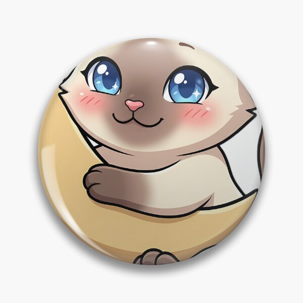 Item preview, Cute Siamese Kitten Hugging Crescent Moon designed and sold by pumsquare.