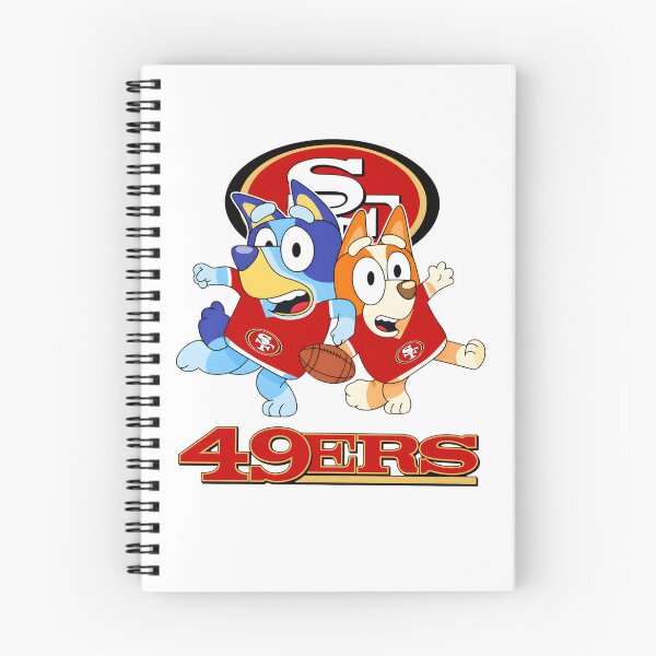 Item preview, Bluey & Bingo 49ers Football designed and sold by Kleinpixel.