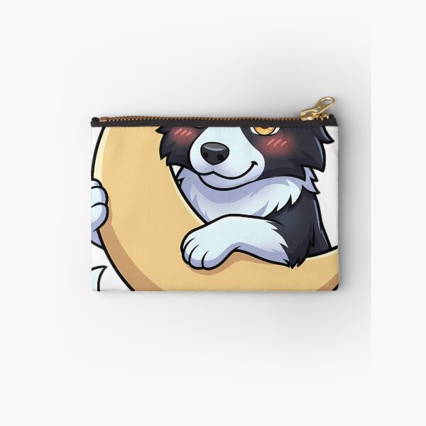 Item preview, Cute Border Collie Puppy Hugging Crescent Moon designed and sold by pumsquare.