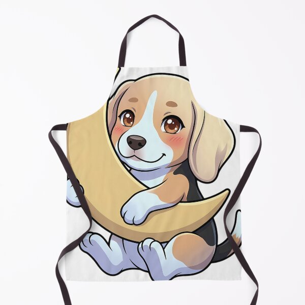 Item preview, Cute Beagle Puppy Hugging Crescent Moon designed and sold by pumsquare.