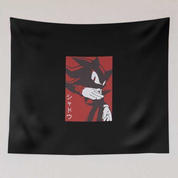 Item preview, Normal-Black-Shadow-Hedgehog-Anime-Manga-Style-Background-Red designed and sold by hecoram4.