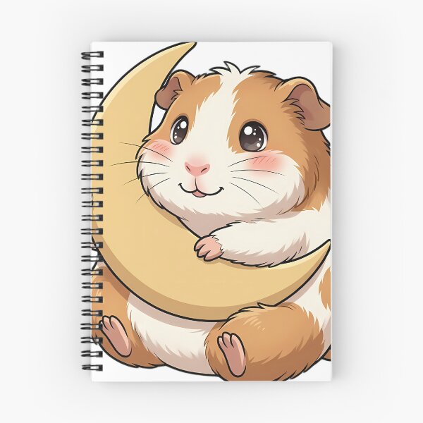Item preview, Cute Guinea Pig Hugging Crescent Moon designed and sold by pumsquare.