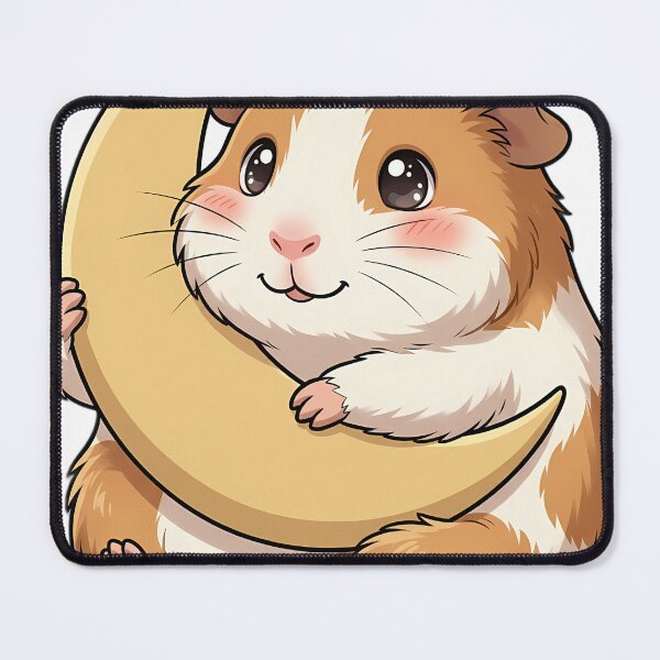 Item preview, Cute Guinea Pig Hugging Crescent Moon designed and sold by pumsquare.