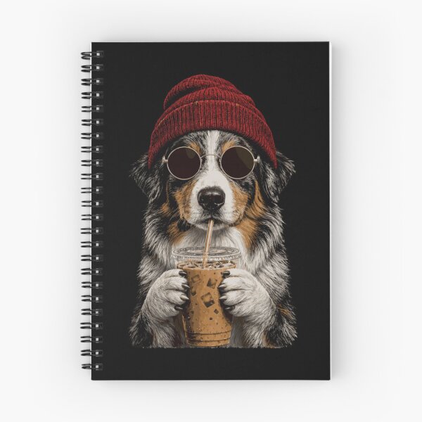 Item preview, Australien Shepherd Dog Hipster Iced Coffee Funny Aussie designed and sold by DunciOcukino.