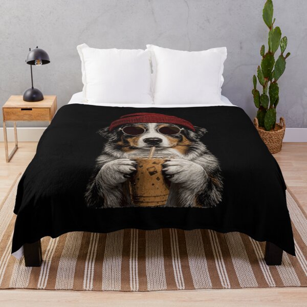 Item preview, Australien Shepherd Dog Hipster Iced Coffee Funny Aussie designed and sold by DunciOcukino.