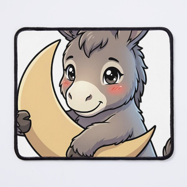 Item preview, Cute Baby Donkey Foal Hugging Crescent Moon designed and sold by pumsquare.