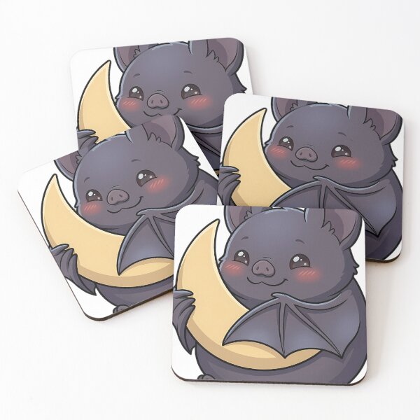 Item preview, Cute Plump Bat Hugging Crescent Moon designed and sold by pumsquare.
