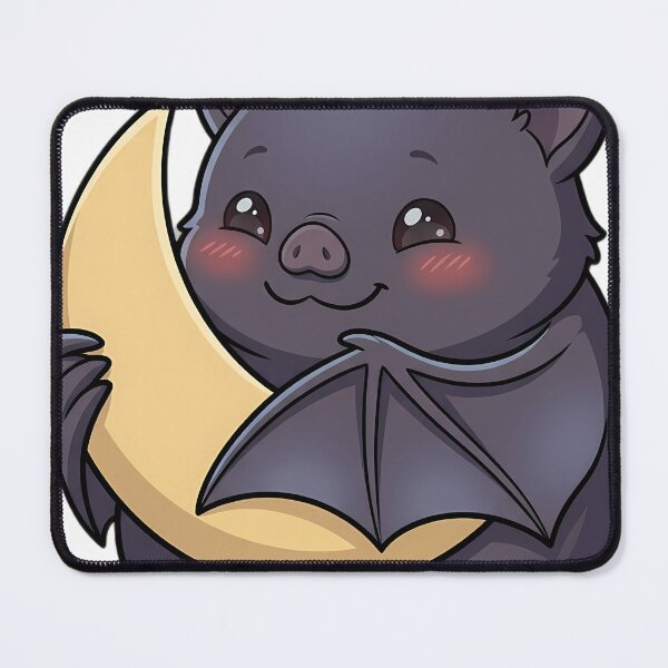 Item preview, Cute Plump Bat Hugging Crescent Moon designed and sold by pumsquare.