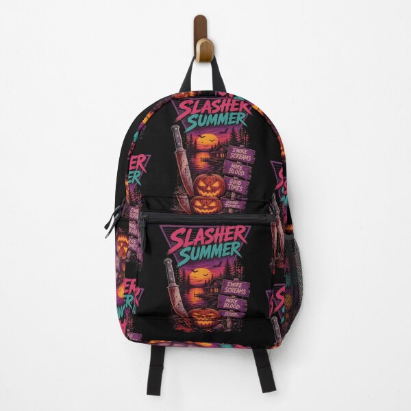 Item preview, Slasher Summer Camp 80s Retro Synthwave Horror Lake Art designed and sold by Morbiusshop.