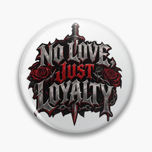 Item preview, No Love Just Loyalty Gothic Gangster Sticker | Dark Streetwear Rose Dagger Design designed and sold by Trendykunnu.
