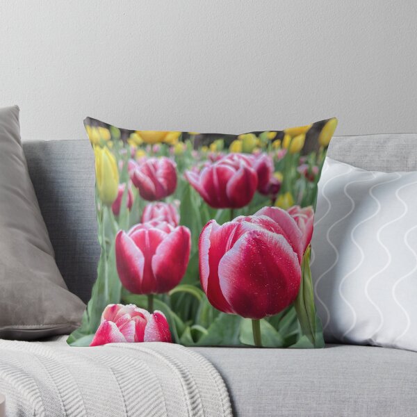 Item preview, Red and White Tulips with Water Droplets designed and sold by Be Captured by Brittany Emma.