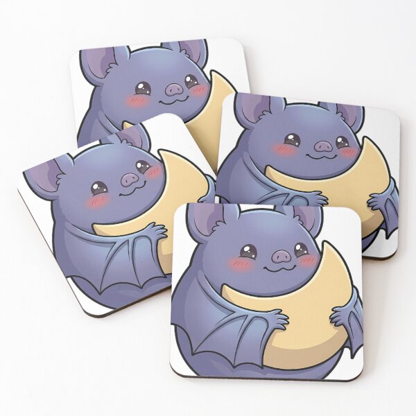 Item preview, Cute Dusty Violet Bat Hugging Gibbous Moon designed and sold by pumsquare.