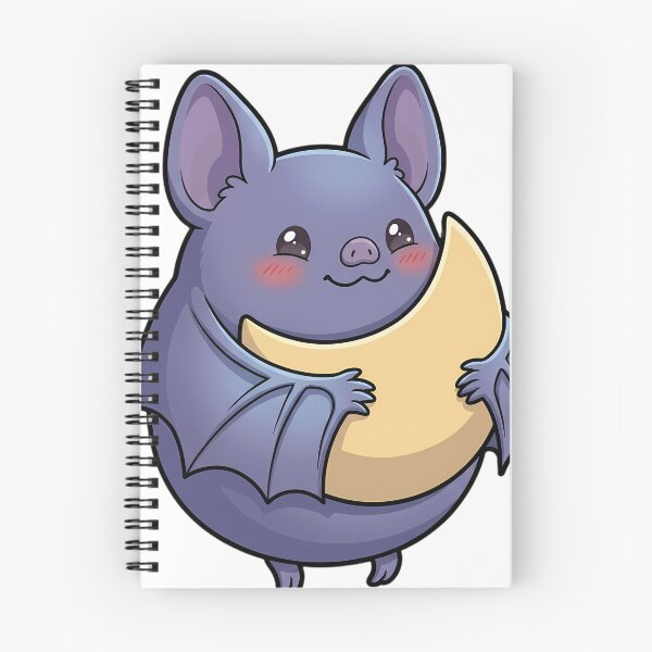 Item preview, Cute Dusty Violet Bat Hugging Gibbous Moon designed and sold by pumsquare.