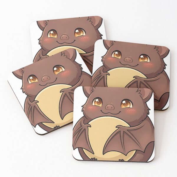 Item preview, Cute Cocoa Brown Bat Hugging Full Moon designed and sold by pumsquare.