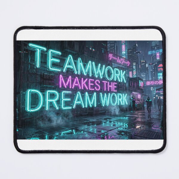 Item preview, Neo-Tokyo Night: Teamwork Makes the Dream Work designed and sold by Zen Motif Japan.