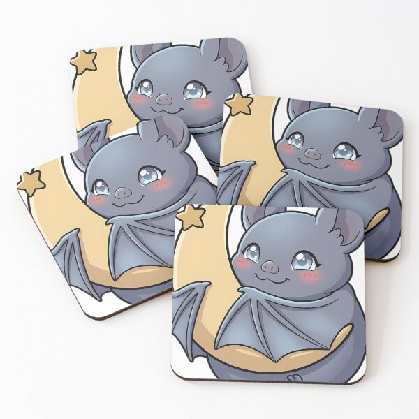 Item preview, Cute Smoke Grey Bat Hugging Starred Crescent Moon designed and sold by pumsquare.
