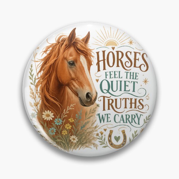 Item preview, Horses Feel the Quiet Truths We Carry Horse Lover Equestrian Western Floral Art designed and sold by inkoutninja.