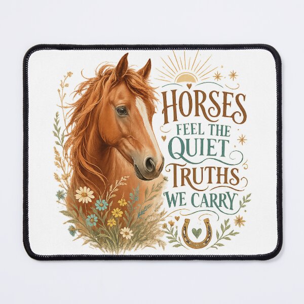 Item preview, Horses Feel the Quiet Truths We Carry Horse Lover Equestrian Western Floral Art designed and sold by inkoutninja.