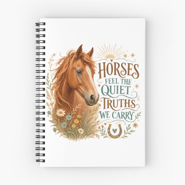 Item preview, Horses Feel the Quiet Truths We Carry Horse Lover Equestrian Western Floral Art designed and sold by inkoutninja.