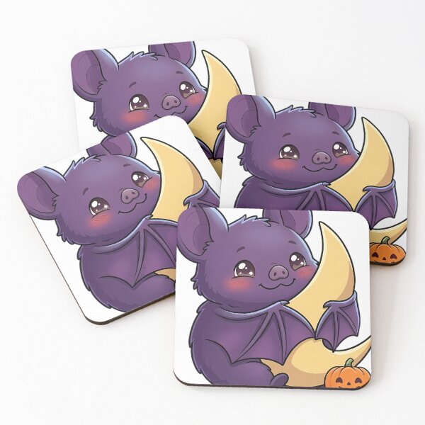 Item preview, Cute Blackberry Purple Bat Hugging Pumpkin Moon designed and sold by pumsquare.