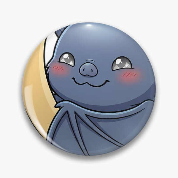 Item preview, Cute Slate Blue Bat Hugging Toadstool Moon designed and sold by pumsquare.