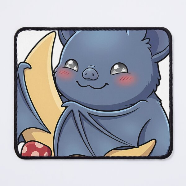 Item preview, Cute Slate Blue Bat Hugging Toadstool Moon designed and sold by pumsquare.