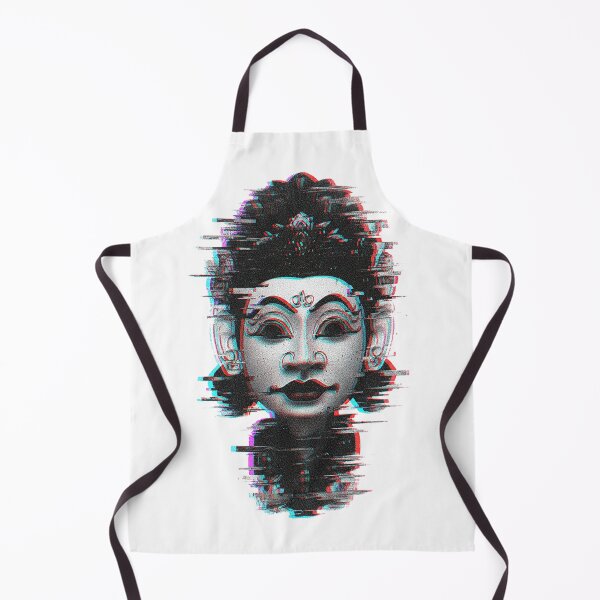 Item preview, Glitch Art Tribal Deity – Cyberpunk Ancient Mask Digital Art designed and sold by cannsuh.