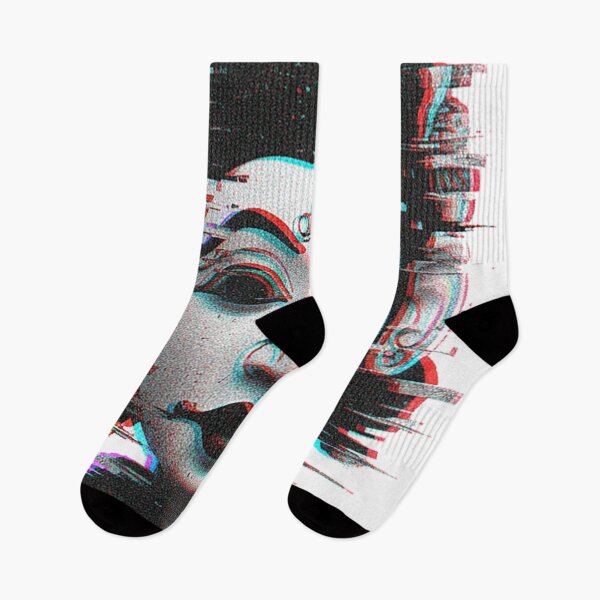 Item preview, Glitch Art Tribal Deity – Cyberpunk Ancient Mask Digital Art designed and sold by cannsuh.