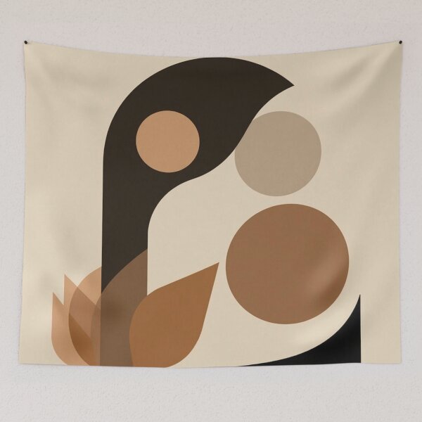 Item preview, Organic Balance Abstract | Earth Tone Scandinavian Artwork designed and sold by nhk999.