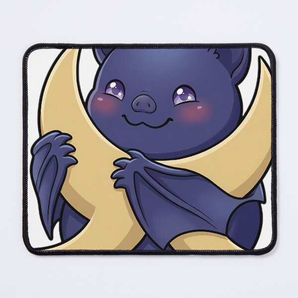 Item preview, Cute Deep Indigo Bat Hugging Twin Crescent Moon designed and sold by pumsquare.
