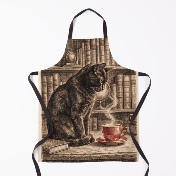 Item preview, Antique Copperplate Etching Black Cat Art designed and sold by gelisyaarnold.