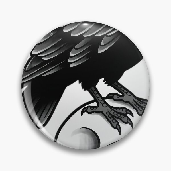Item preview, Blackwork Raven Perched on a Skull Tattoo Flash designed and sold by IllumeInk.