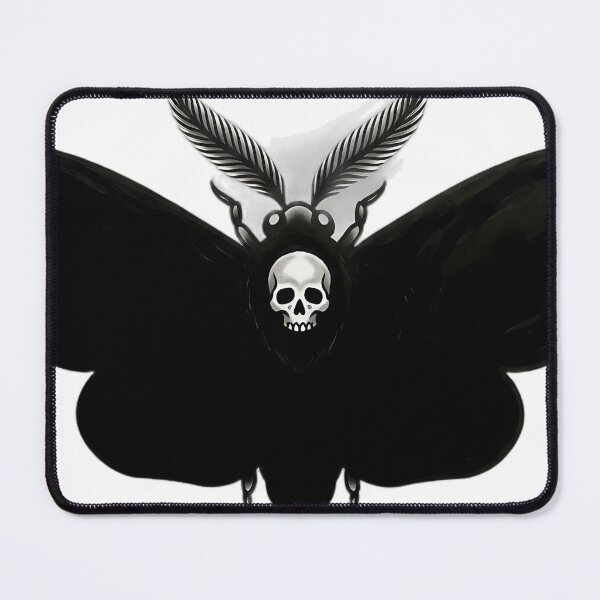 Item preview, Blackwork Skull-Marked Moth Tattoo Flash designed and sold by IllumeInk.