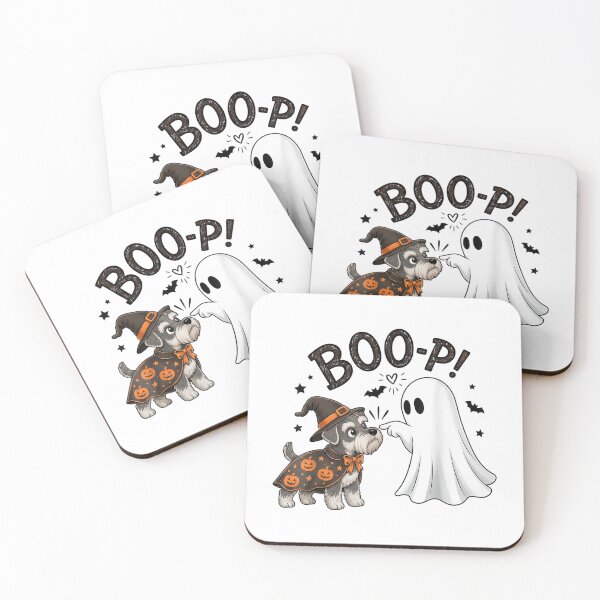 Item preview, Miniature Schnauzer Ghost Boop Dog Halloween Cute Retro Pet designed and sold by DunciOcukino.